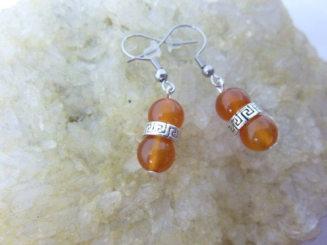 Boucles d'oreilles CORNALINE 8 MM