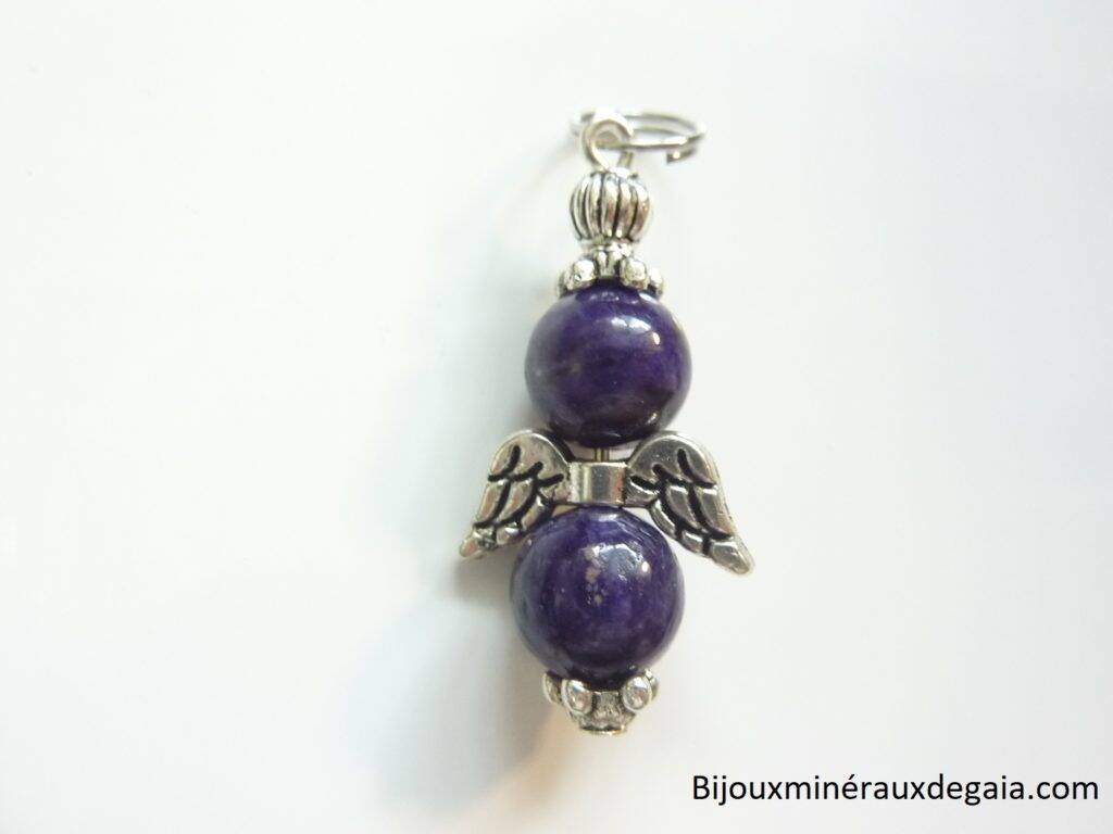 Pendentif charoite ange