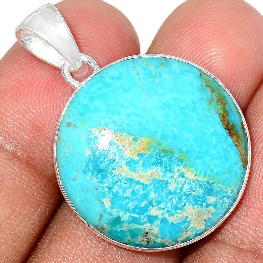 Pendentif Turquoise monture argent 925 ref 7161