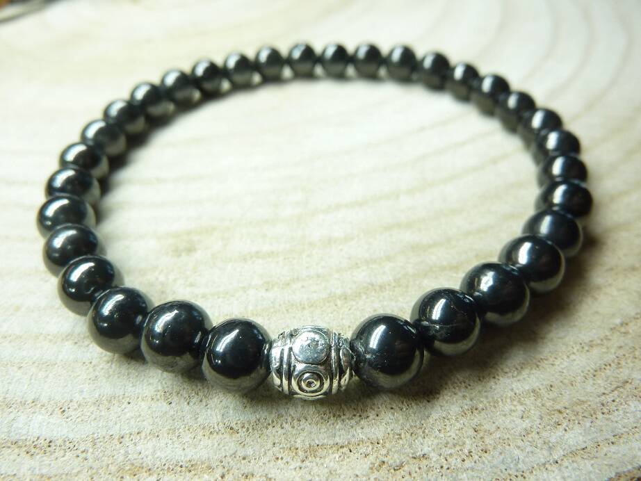 Bracelet Shungite Perles rondes 6 mm