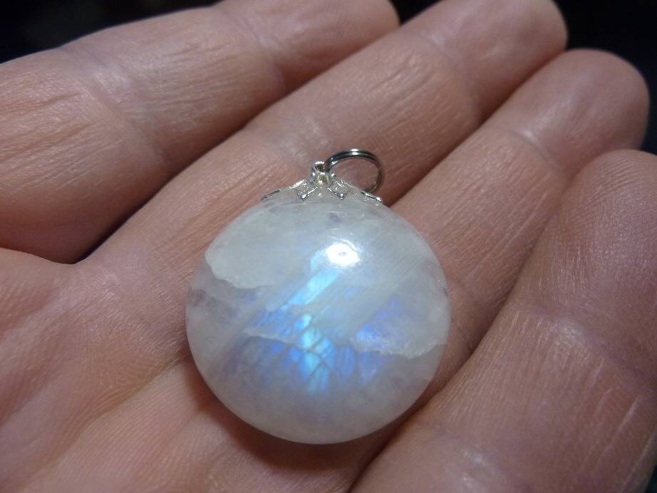 Pendentif pierre de lune gemme ref 3358