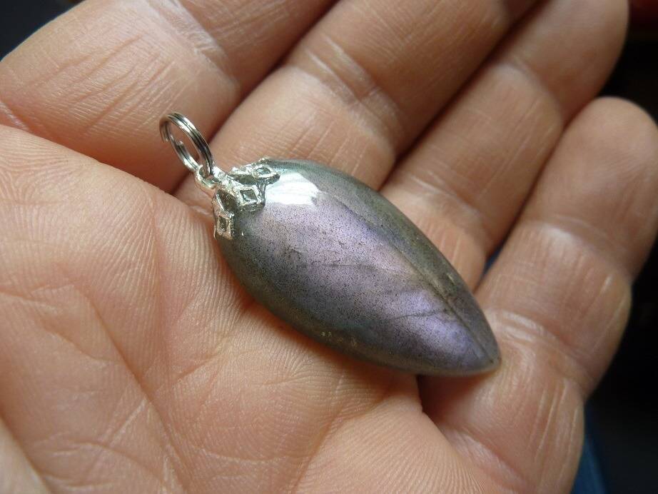 Pendentif Labradorite violet Rare ! ref 1229