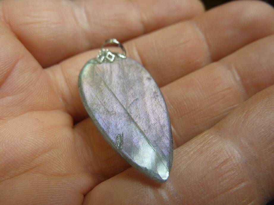 Pendentif Labradorite violet Rare ! ref 1229