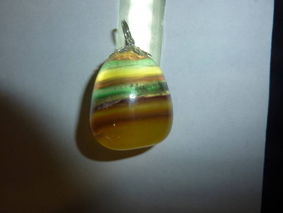 Pendentif Fluorite jaune ref 1208