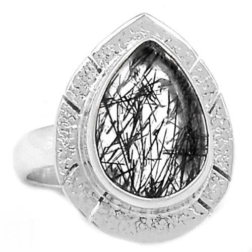 Bague Quartz Tourmaliné monture argent 925 TAILLE 52 3/4 ref 3985