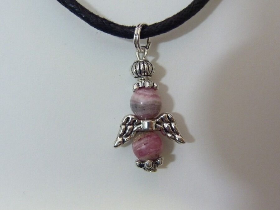 PENDENTIF ANGE RHODOCHROSITE 5 MM