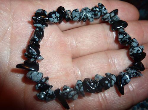 Bracelet Obsidienne neige