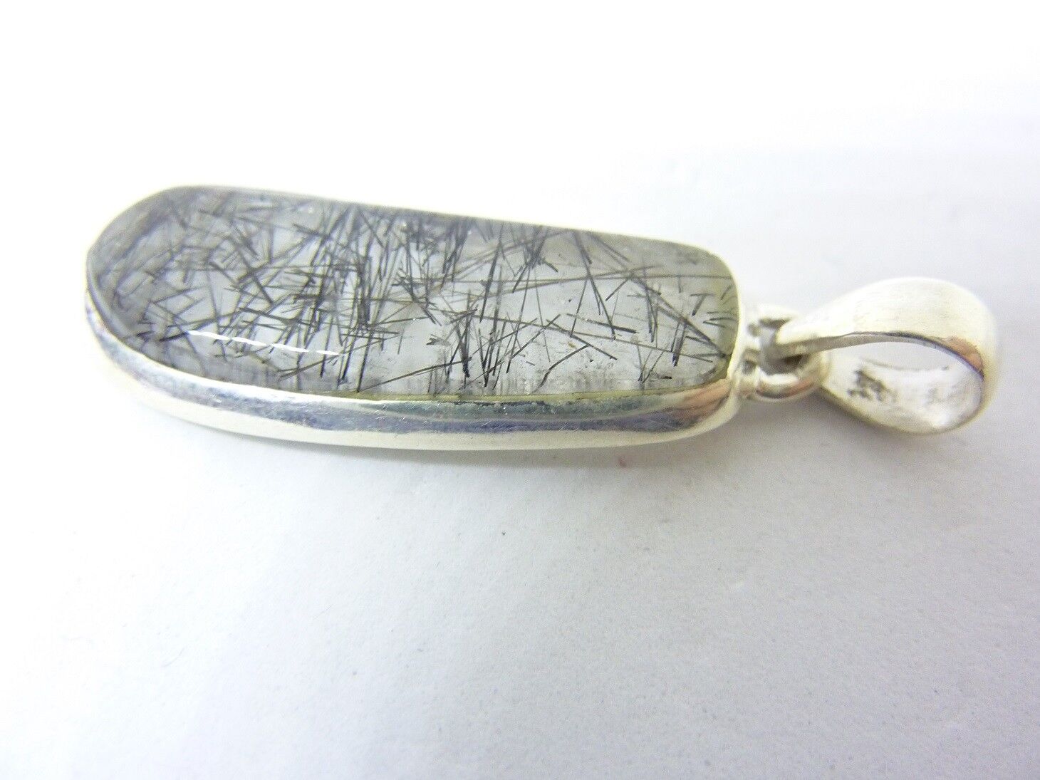 PENDENTIF PROTECTION QUARTZ TOURMALINÉ MONTURE ARGENT 925 ref 8045 – Image 2