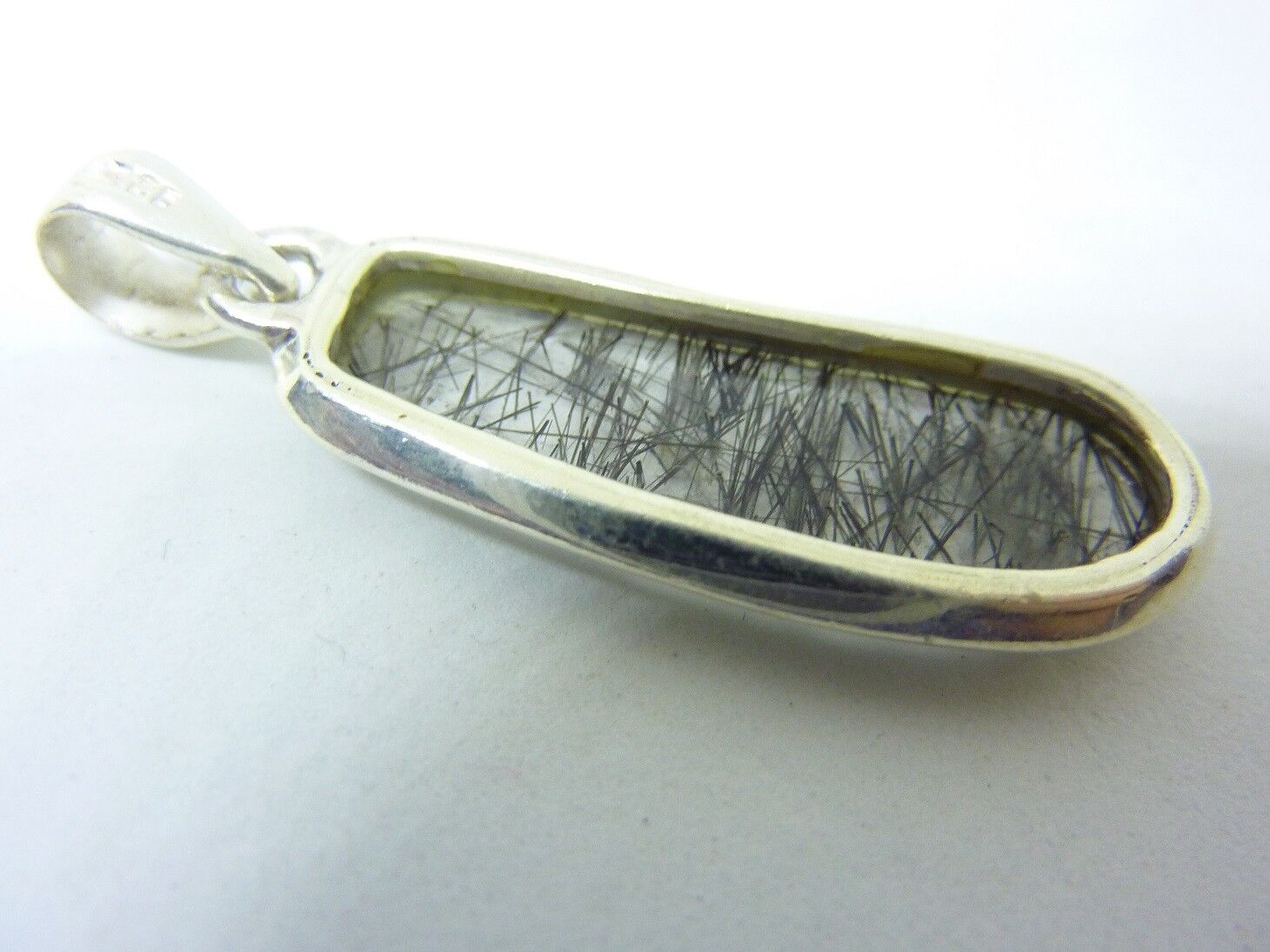 PENDENTIF PROTECTION QUARTZ TOURMALINÉ MONTURE ARGENT 925 ref 8045 – Image 3