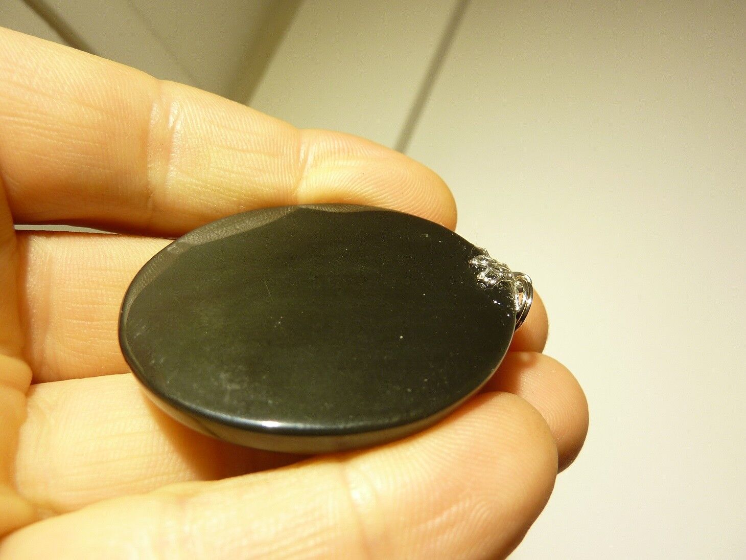 Pendentif protection Obsidiene oeil celeste ref 8784 – Image 3