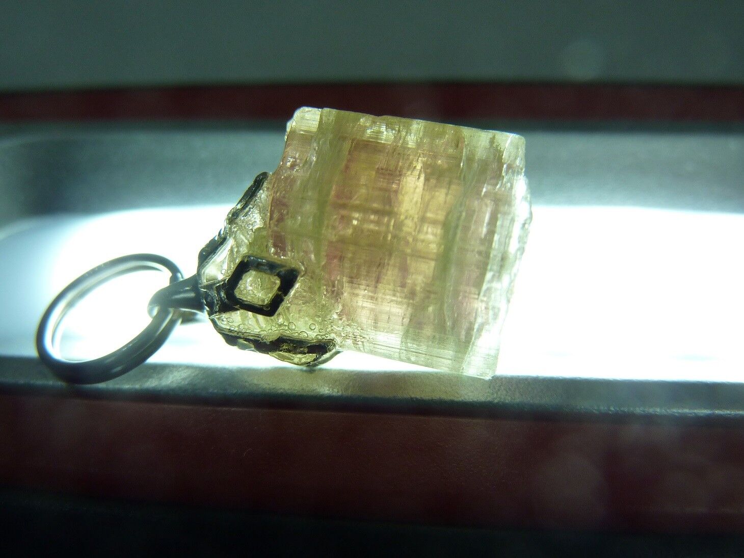 Pendentif Tourmaline melon d'eau très rare ! ref 5197 – Image 4