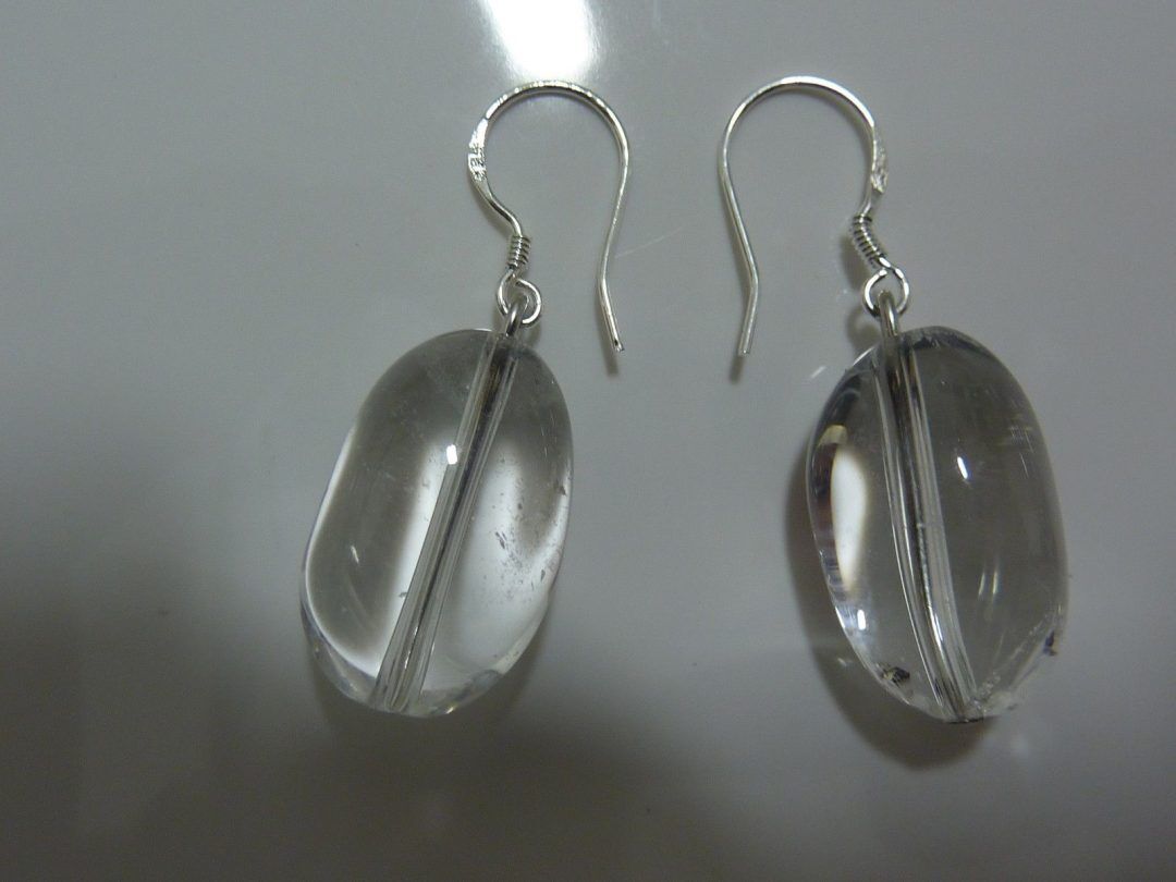 BOUCLES D'OREILLES QUARTZ CRISTAL DE ROCHE
