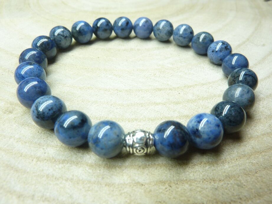 Bracelet Dumortiérite - perles 8 mm