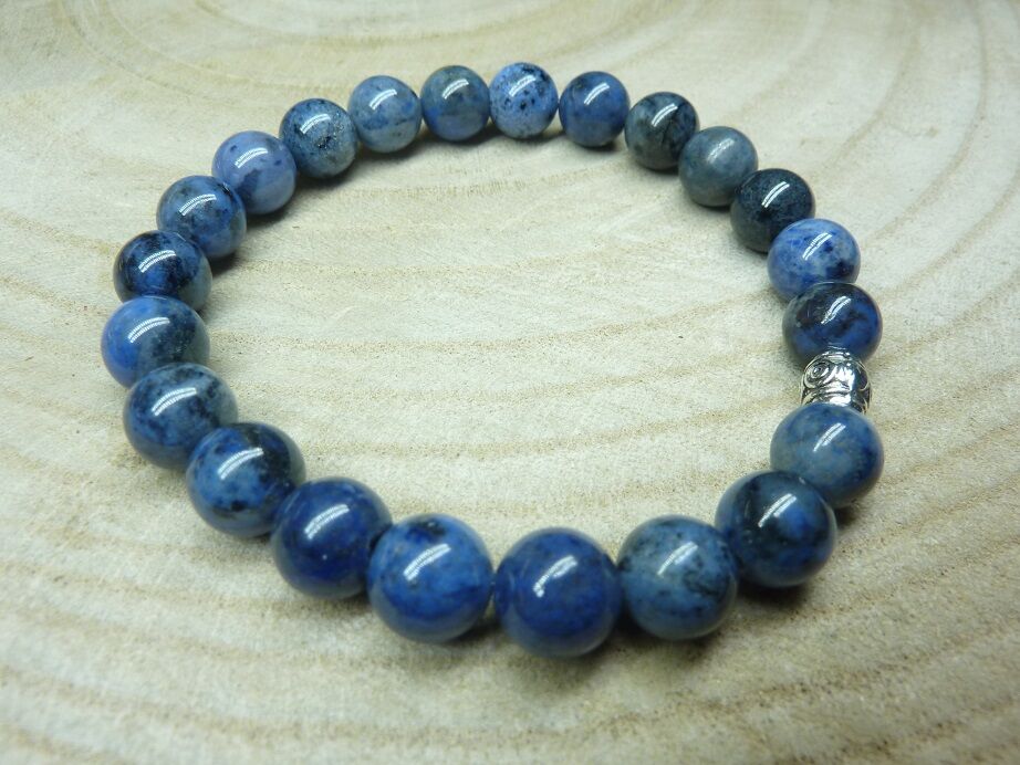 Bracelet Dumortiérite - perles 8 mm