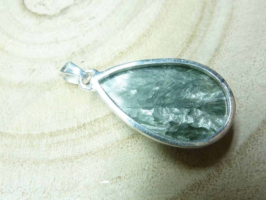 Pendentif Séraphinite Monture argent 925 ref 2249