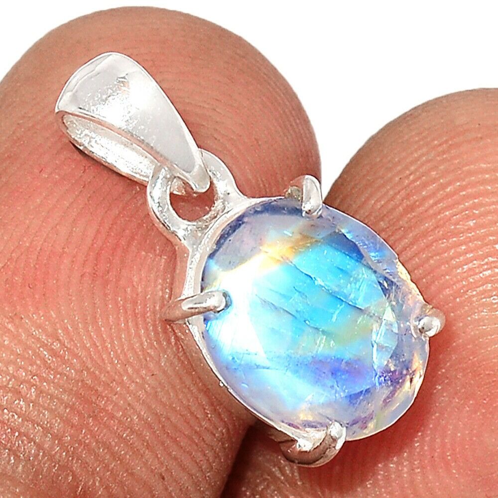 Pendentif Pierre de lune Monture argent 925 Ref 0403
