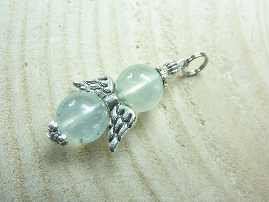 Pendentif Préhnite - perles 10 mm