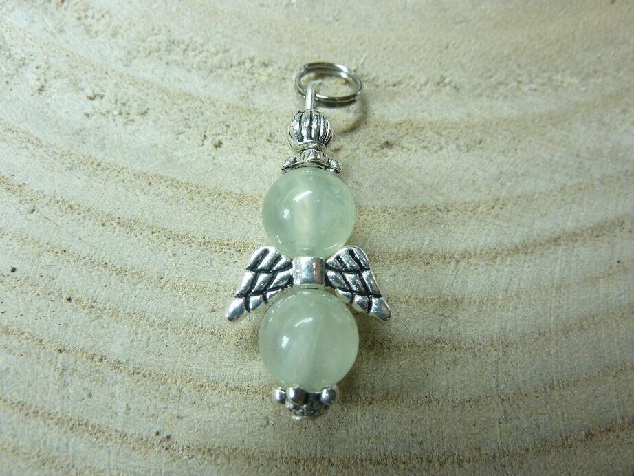 Pendentif Préhnite - perles 8 mm
