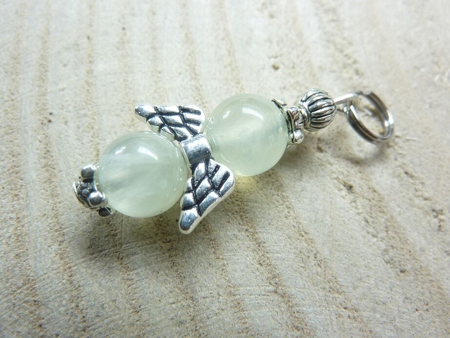 Pendentif Préhnite - perles 8 mm