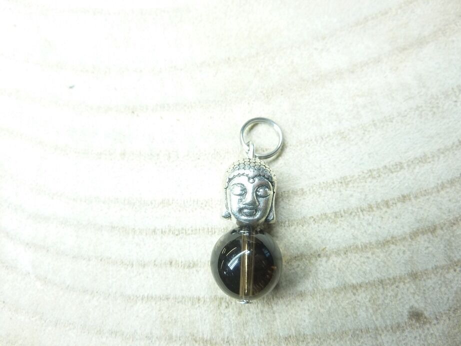 Pendentif larme d'apache obsidienne Bouddha