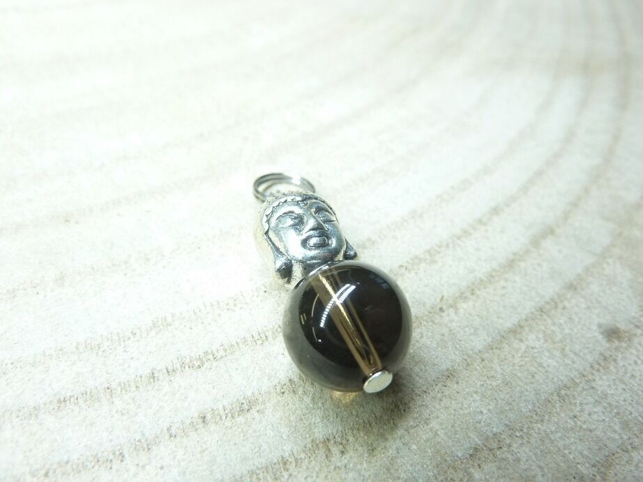 Pendentif larme d'apache obsidienne Bouddha