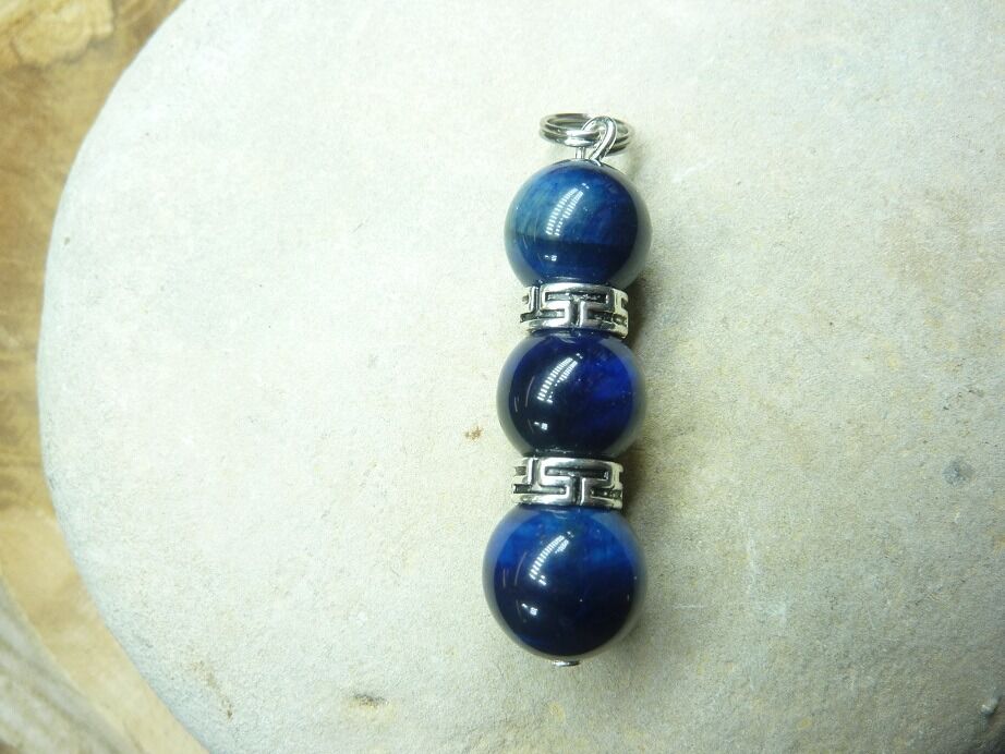 Pendentif Oeil de faucon-Perles rondes 10 mm