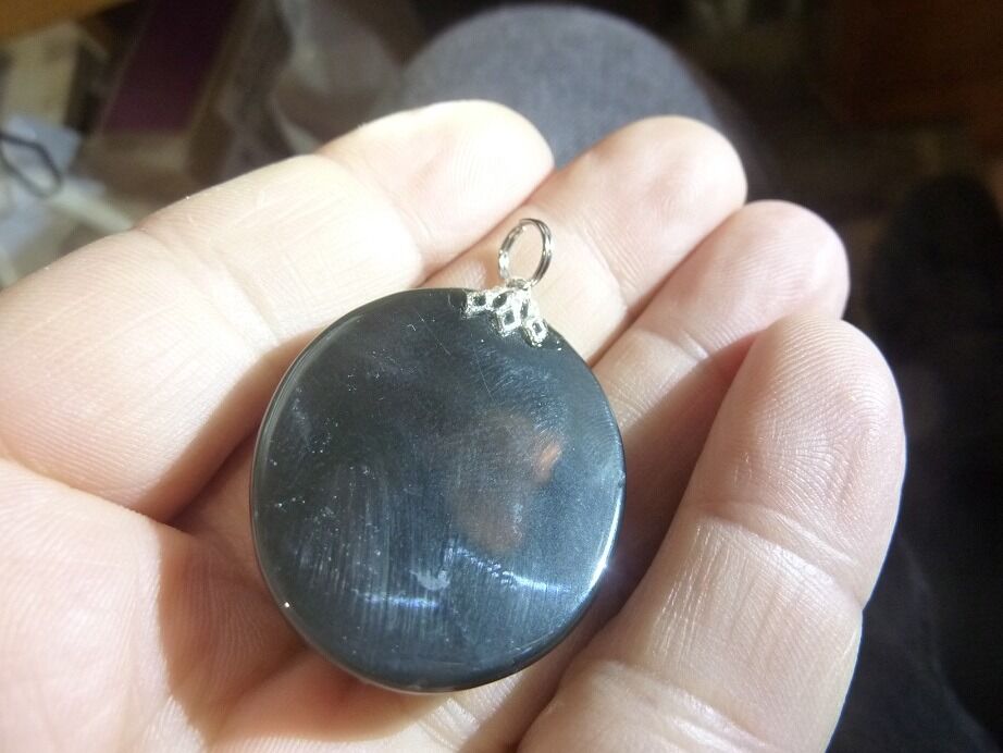Pendentif Obsidienne oeil céleste ref 1108