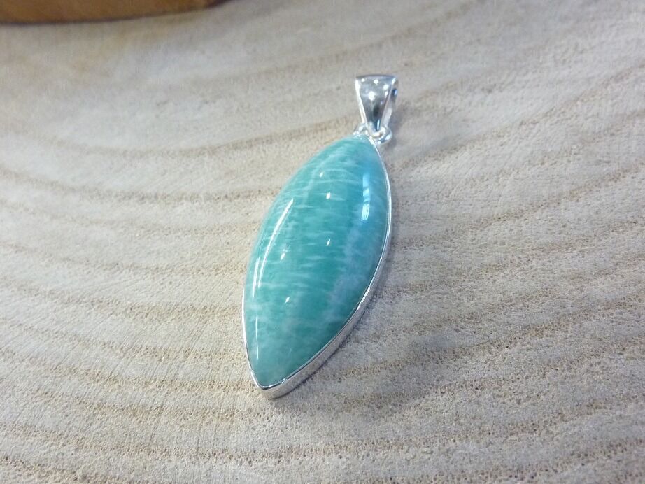 Pendentif Amazonite argent 925 ref 1207
