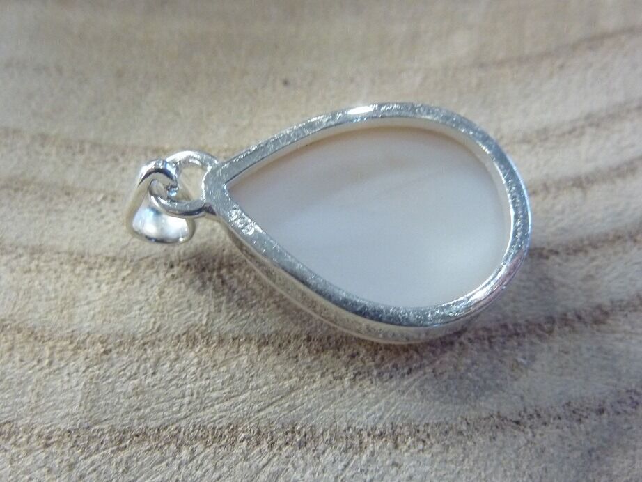 Pendentif quartz cristal de roche druse argent 925 ref 1612