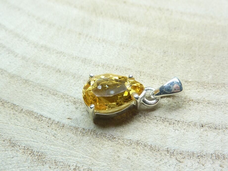 Pendentif Citrine argent 925 ref 1612