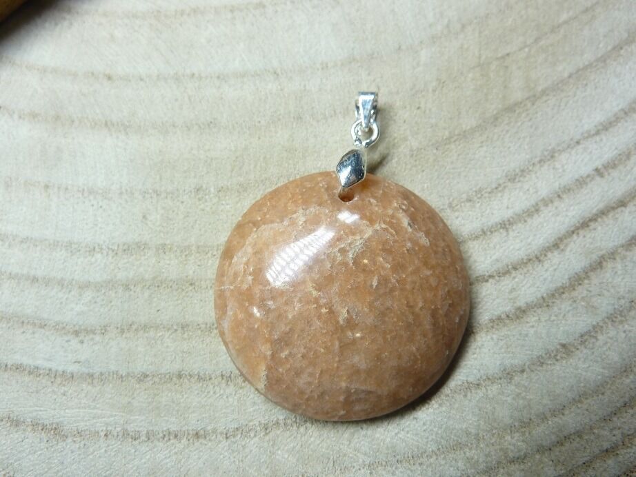 Pendentif Pierre de lune orangée ref 1215