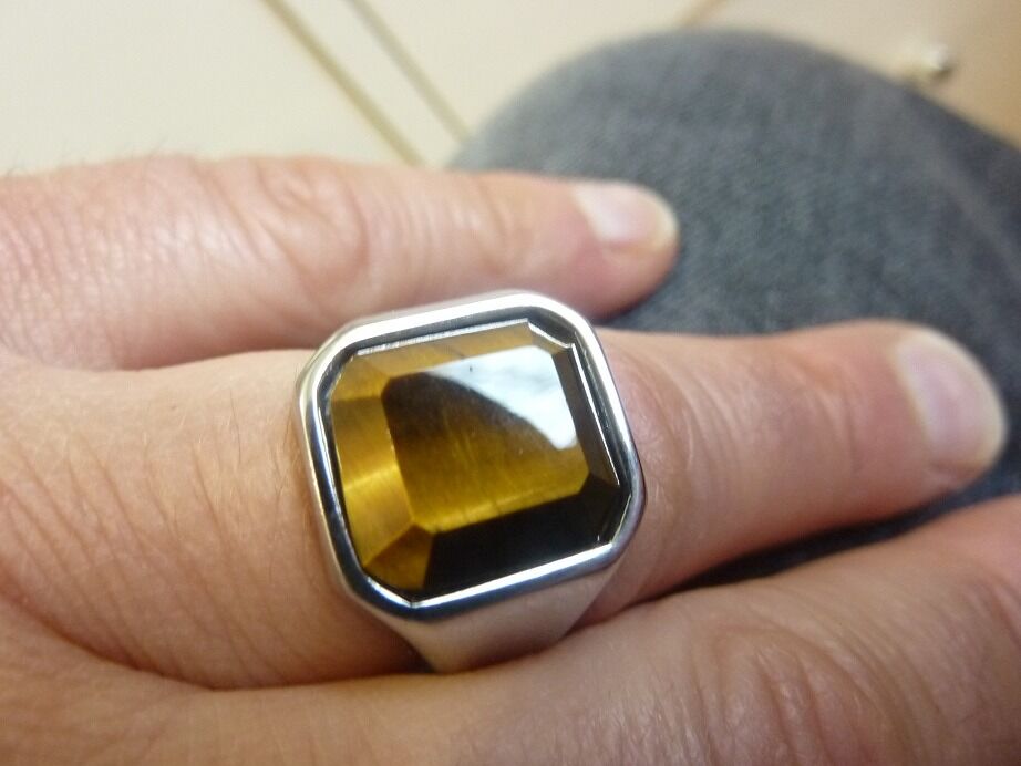 Bague Oeil de tigre taille 59 ref 0514