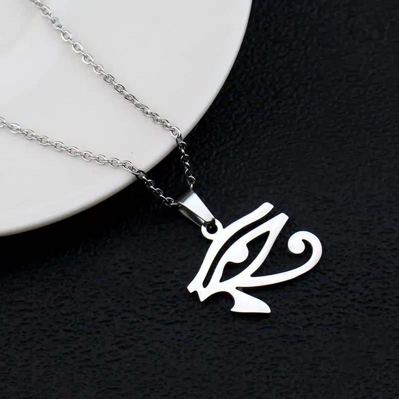 Collier Pendentif oeil Oudjat Horus Egypte ref Argent