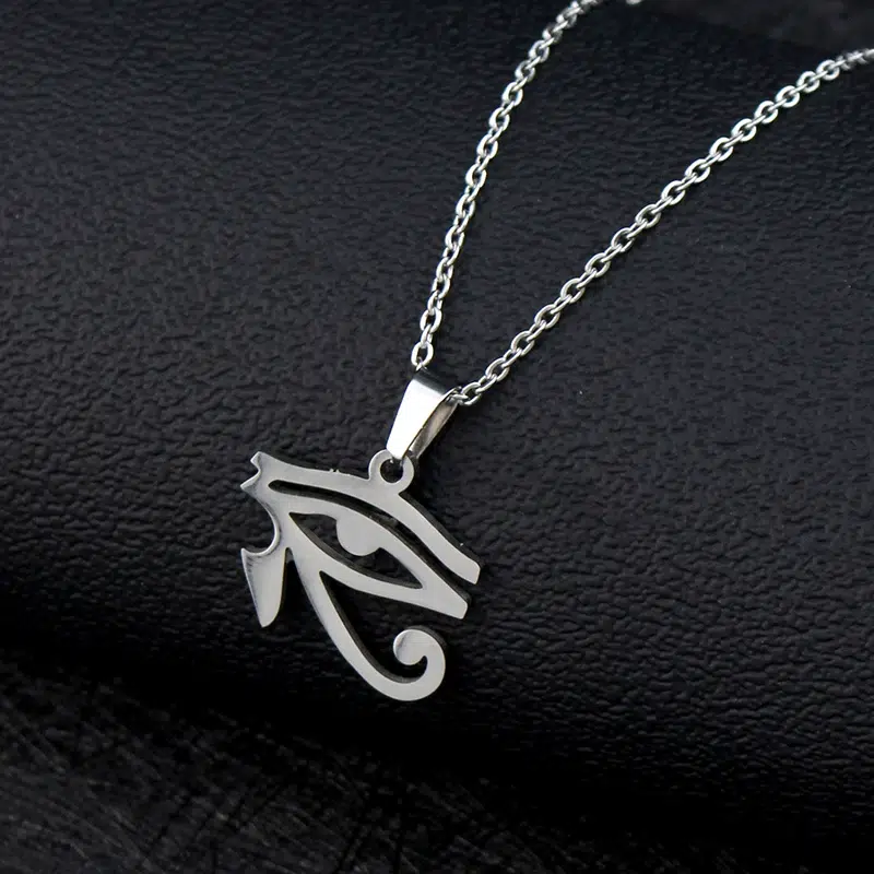 Collier Pendentif oeil Oudjat Horus Egypte ref Argent