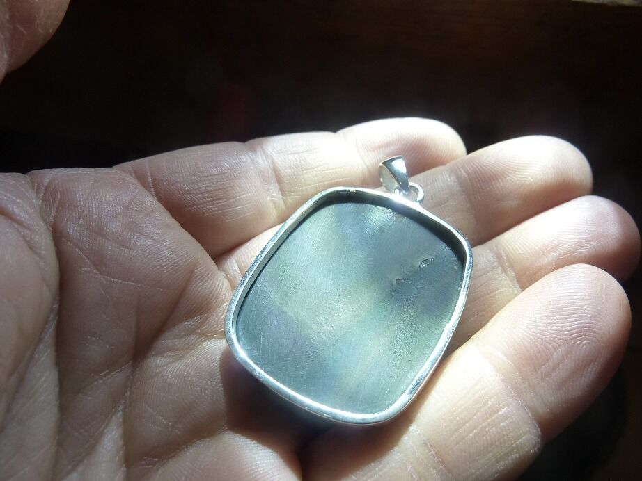 Pendentif Obsidienne oeil céleste monture argent 925 ref 3399 – Image 3