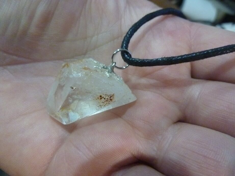 Pendentif quartz cristal de roche GG 0107