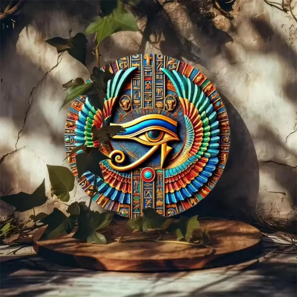 Oeil d'Horus plaque en métal ref 01