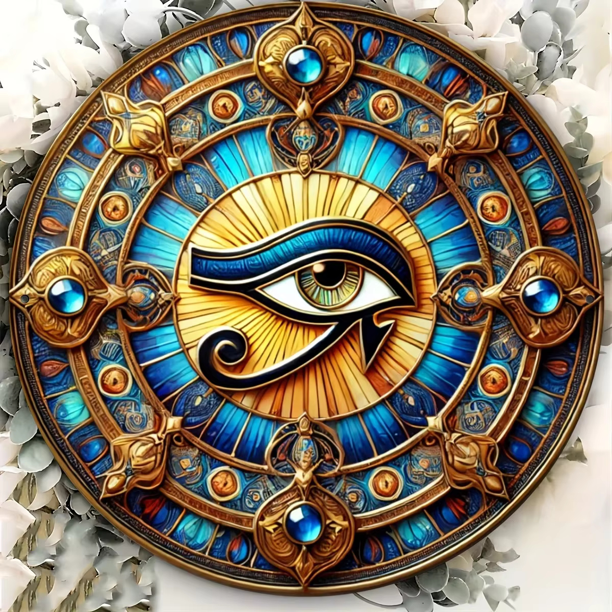 Oeil d'Horus plaque en métal ref 02