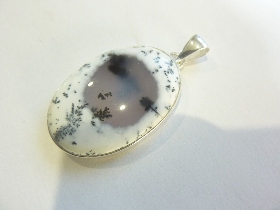 Pendentif Merlinite opale dentritique argent 925 ref 1275