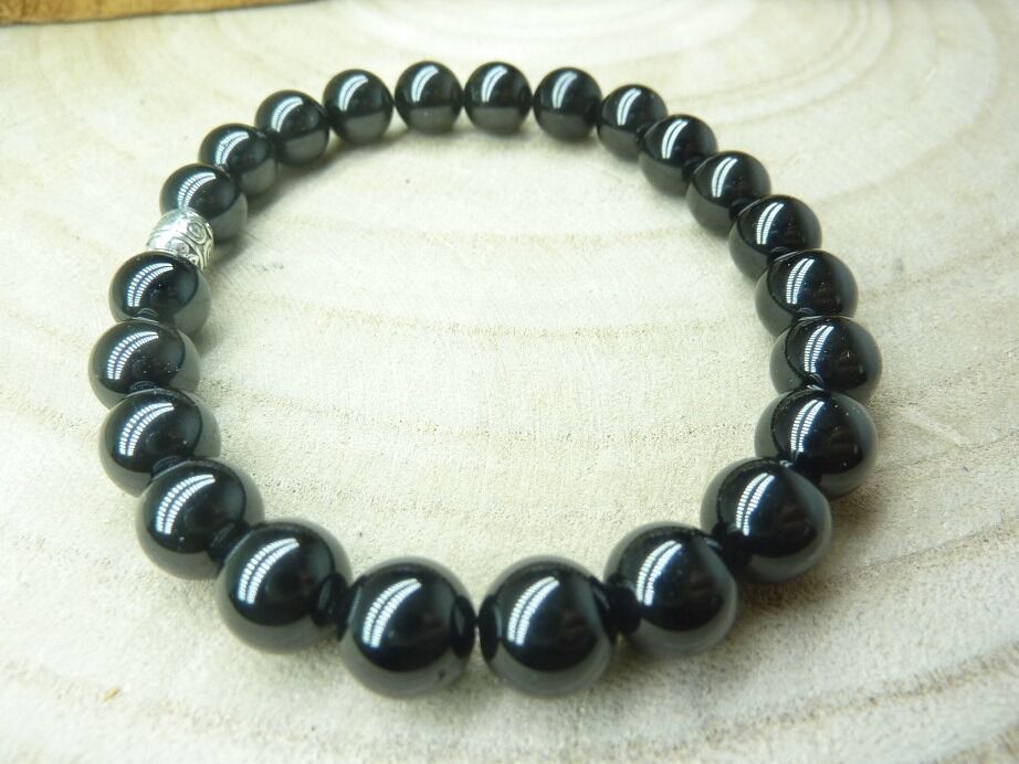 Bracelet Spinelle noir qualité AA