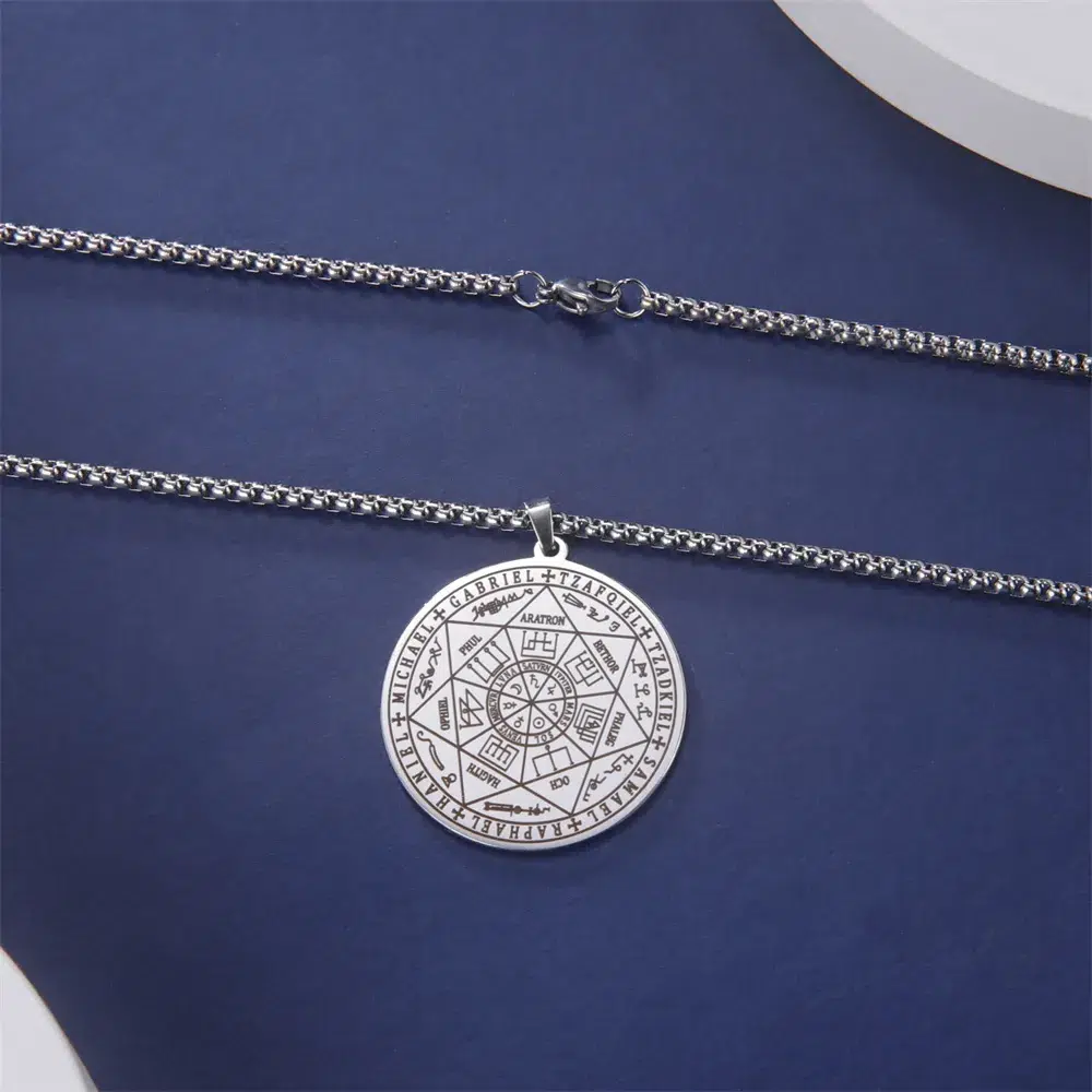 Collier pendentif Sceau des 7 Archanges Argent