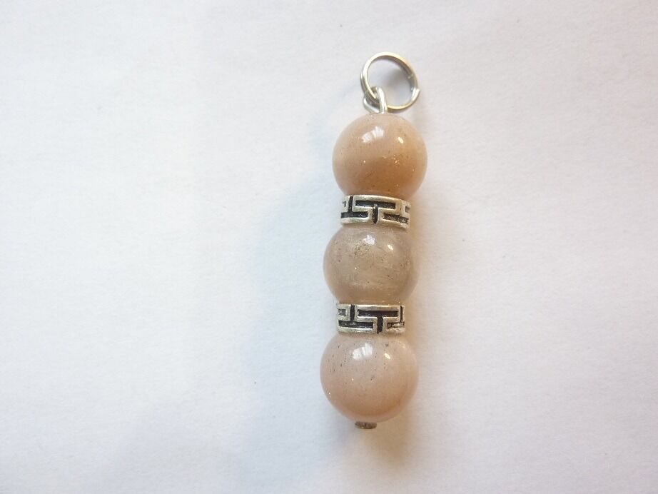 Pendentif pierre de soleil-Perles 10 mm Pendentif pierre de soleil-Perles 10 mm