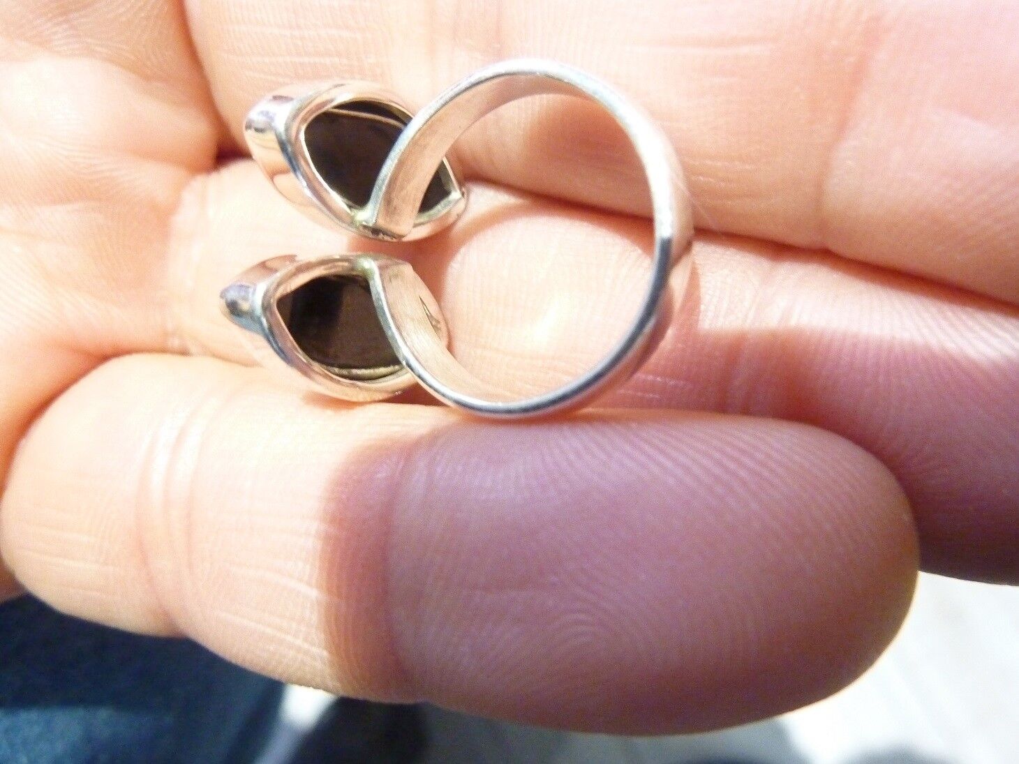 BAGUE EN ONYX NOIR MONTURE ARGENT 925 TAILLE 51 3/4 REF 9796 – Image 3