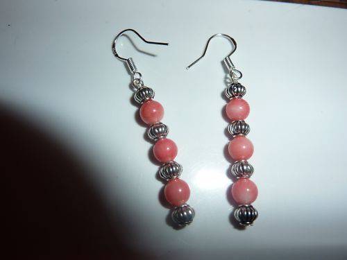 BOUCLES D'OREILLES CORAIL ROSE SAUMON