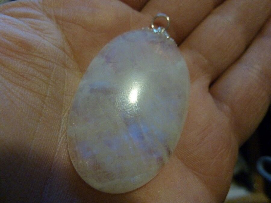 MASSIF PENDENTIF PIERRE DE LUNE GEMME 99 cts AAA+ ref 9428