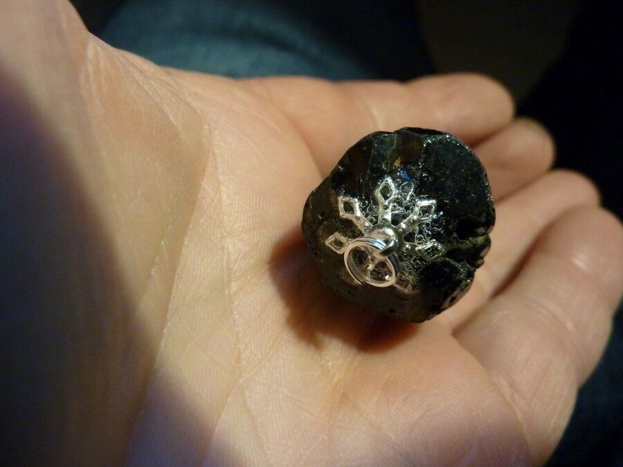 MASSIF PENDENTIF PROTECTION POINTE TOURMALINE NOIRE 53.8 GR REF 8008 – Image 5