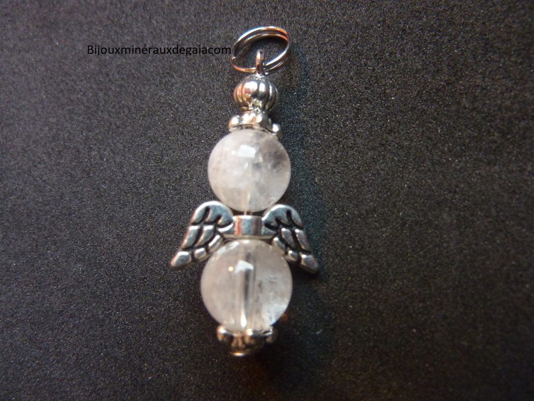 Pendentif pierre de lune perles rondes 8 mm