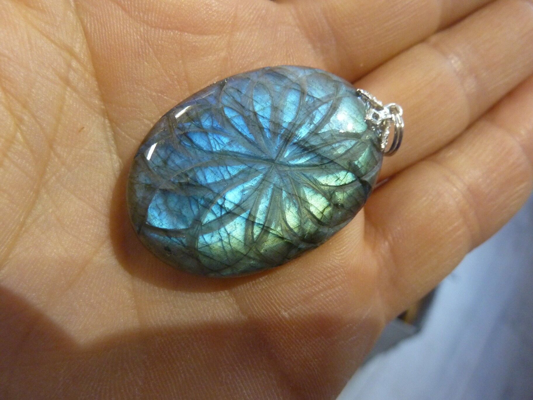 Pendentif protection labradorite ref 8686
