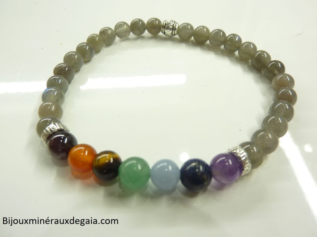 Bracelet 7 CHAKRAS-Labradorite-Protection