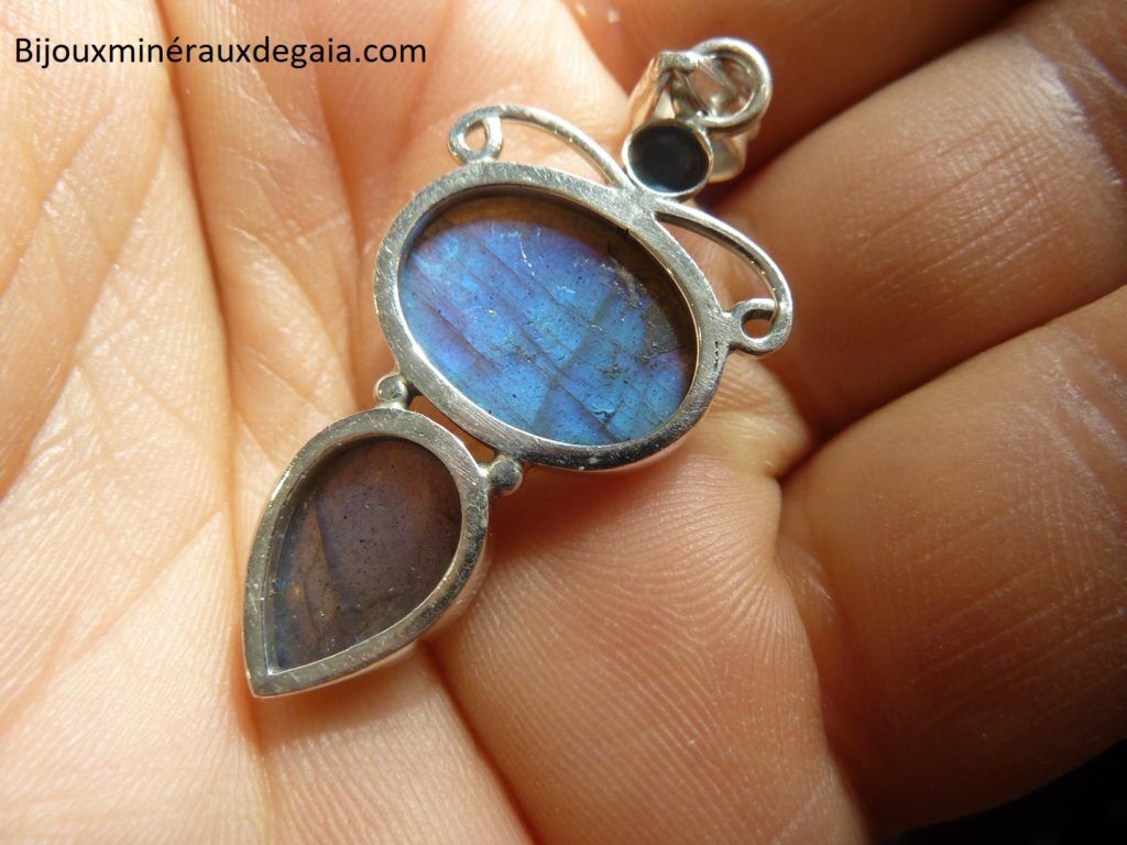 Pendentif Labradorite Monture argent 925 ref 2588
